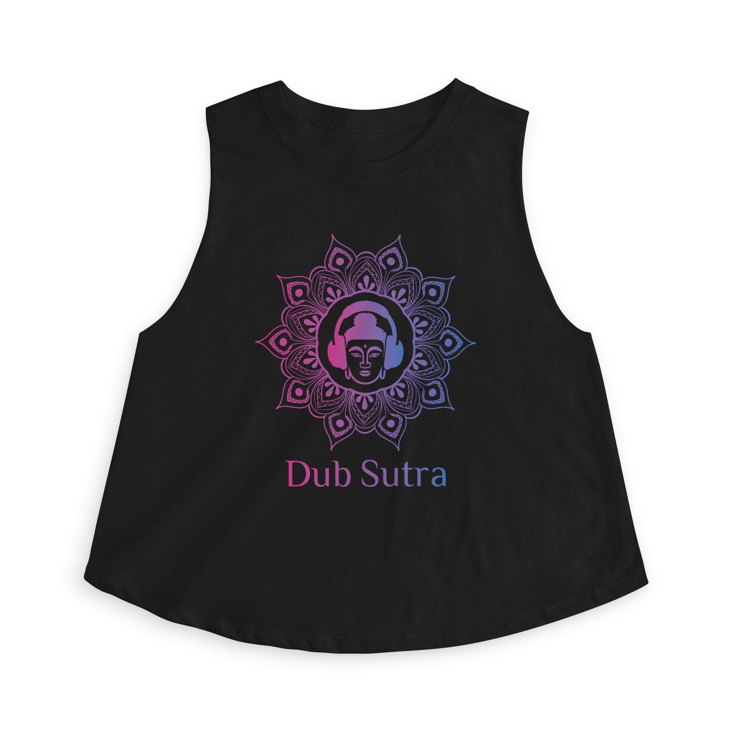 Dub Sutra Women's Crop Top — Yoga Buddha Mandala Tank
